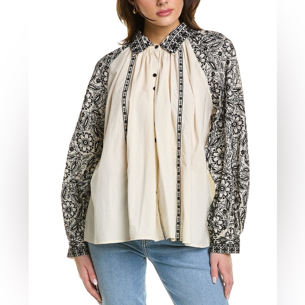 ROLLER RABBIT Lodhi Embroidery Adrianna Top In Nocolor